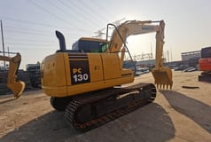 2021 Komatsu PC130-7 mini excavator, rear three-quarter view