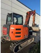 2013 Hitachi Zaxis 65US mini excavator, rear three-quarter view