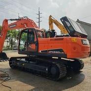 2024 Doosan DX340LC-9C crawler excavator, rear three-quarter view 2024 Doosan DX340LC-9C crawler excavator, rear three-quarter view