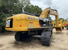 2023 Caterpillar 336D2 crawler excavator, rear three-quarter view