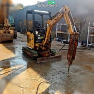 2020 Caterpillar 301.7CR mini excavator, front three-quarter view