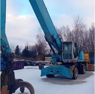 2010 Fuchs MHL350 material handler, front three-quarter view