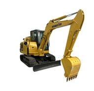 2022 Komatsu PC56MR-8 crawler excavator, rear three-quarter view 2022 Komatsu PC56MR-8 crawler excavator, rear three-quarter view
