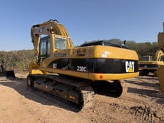 2018 Caterpillar 330CL crawler excavator, rear three-quarter view
