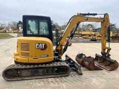 2021 Caterpillar 305E2 crawler excavator, side profile view