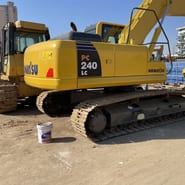Komatsu PC240 LC crawler excavator, rear three-quarter view