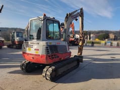 2019 Takeuchi TB250 mini excavator, rear three-quarter view