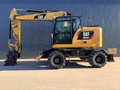 2017 Caterpillar M315F wheel excavator, side view