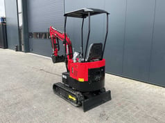 Vicsec VC13-R mini excavator, rear three-quarter view