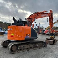 Hitachi Zaxis 135US crawler excavator, rear three-quarter view