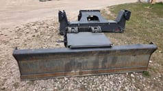 2024 Doosan wheel excavator blade and outrigger assembly, front view