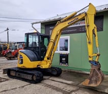 2016 Komatsu PC50MR-2 mini excavator, side view