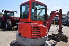 2014 Bobcat E26 mini excavator, rear three-quarter view