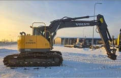 2018 Volvo ECR145CL crawler excavator side view 2018 Volvo ECR145CL crawler excavator side view