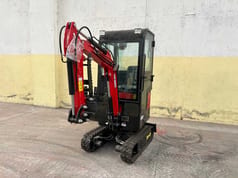 Vicsec VC13C mini excavator, front three-quarter view