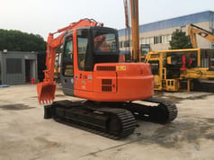 2022 Hitachi ZX75US crawler excavator, rear three-quarter view