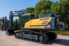 2026 Hyundai HX375L crawler excavator, side view 2026 Hyundai HX375L crawler excavator, side view