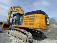 2015 Caterpillar 349EL crawler excavator, rear three-quarter view 2015 Caterpillar 349EL crawler excavator, rear three-quarter view