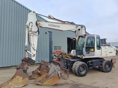 2007 Hitachi ZX180W wheel excavator, side profile view 2007 Hitachi ZX180W wheel excavator, side profile view