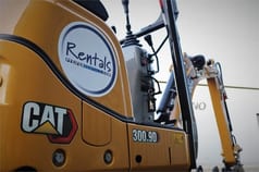 2021 Caterpillar 300.9D mini excavator side view