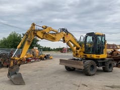 2018 Komatsu PW118MR-11W wheel excavator, side profile view 2018 Komatsu PW118MR-11W wheel excavator, side profile view