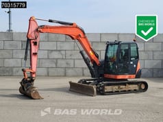 2014 Kubota KX080-4 mini excavator, side view