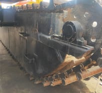 2010 Caterpillar 320C amphibious excavator pontoon track detail