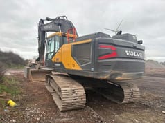 2021 Volvo EC300E crawler excavator, rear three-quarter view