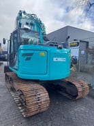2018 Kobelco SK140SRLC-5 crawler excavator, rear three-quarter view