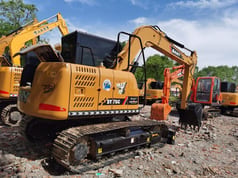 2020 Sany SY75C crawler excavator, rear three-quarter view