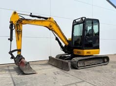 2018 JCB 48Z-1 mini excavator, side view