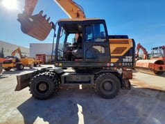 2019 Hyundai HW180 wheel excavator, side profile view