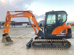2021 Doosan DX60C mini excavator, side view
