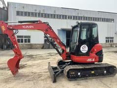 Kubota U55-4 crawler excavator, side view Kubota U55-4 crawler excavator, side view
