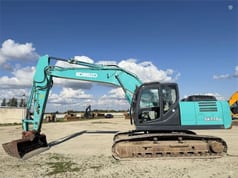 2015 Kobelco SK210LC-10 crawler excavator, side view 2015 Kobelco SK210LC-10 crawler excavator, side view