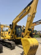 2023 Komatsu PC130-7 crawler excavator, front three-quarter view