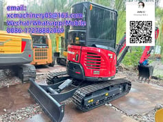2023 Yanmar VIO35 mini excavator, front three-quarter view