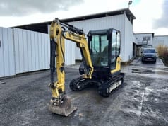 2019 Yanmar SV26 mini excavator, front three-quarter view