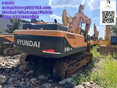 2020 Hyundai 330LC-9 excavator, rear three-quarter view