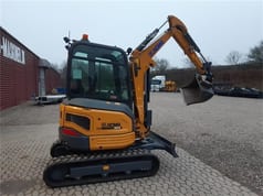 XCMG XE27E mini excavator, rear three-quarter view XCMG XE27E mini excavator, rear three-quarter view