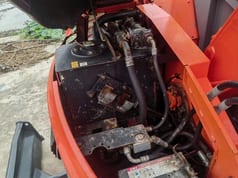 Hitachi ZX55 mini excavator engine compartment view Hitachi ZX55 mini excavator engine compartment view