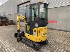 2018 Komatsu PC16-3HS mini excavator, rear three-quarter view