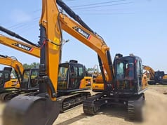 2022 Sany SY155C crawler excavator, front three-quarter view