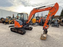 2016 Hitachi Zaxis 55U mini excavator, side view