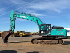 2021 Kobelco SK300LC-10E crawler excavator, side profile view 2021 Kobelco SK300LC-10E crawler excavator, side profile view