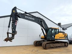 2022 Hyundai HX300AL crawler excavator, side profile view