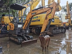 2016 Sany SY16C crawler excavator, front three-quarter view