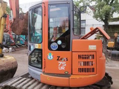 2023 Hitachi Zaxis 75UR excavator cab and side profile 2023 Hitachi Zaxis 75UR excavator cab and side profile