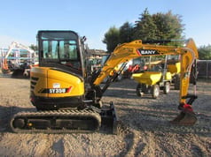 2023 Sany SY35U mini excavator, side view