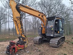2014 Hyundai R145LCR-9A crawler excavator, side profile view